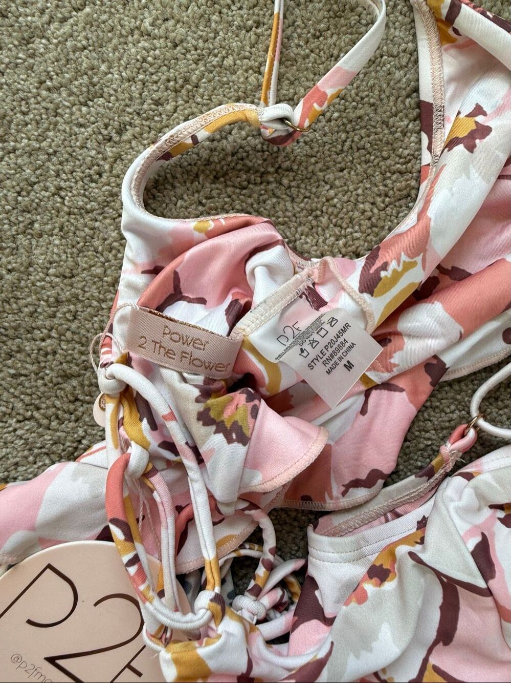 Power 2 The Flower Carly One Piece Swimsuits NWT - Picture 4 of 4
